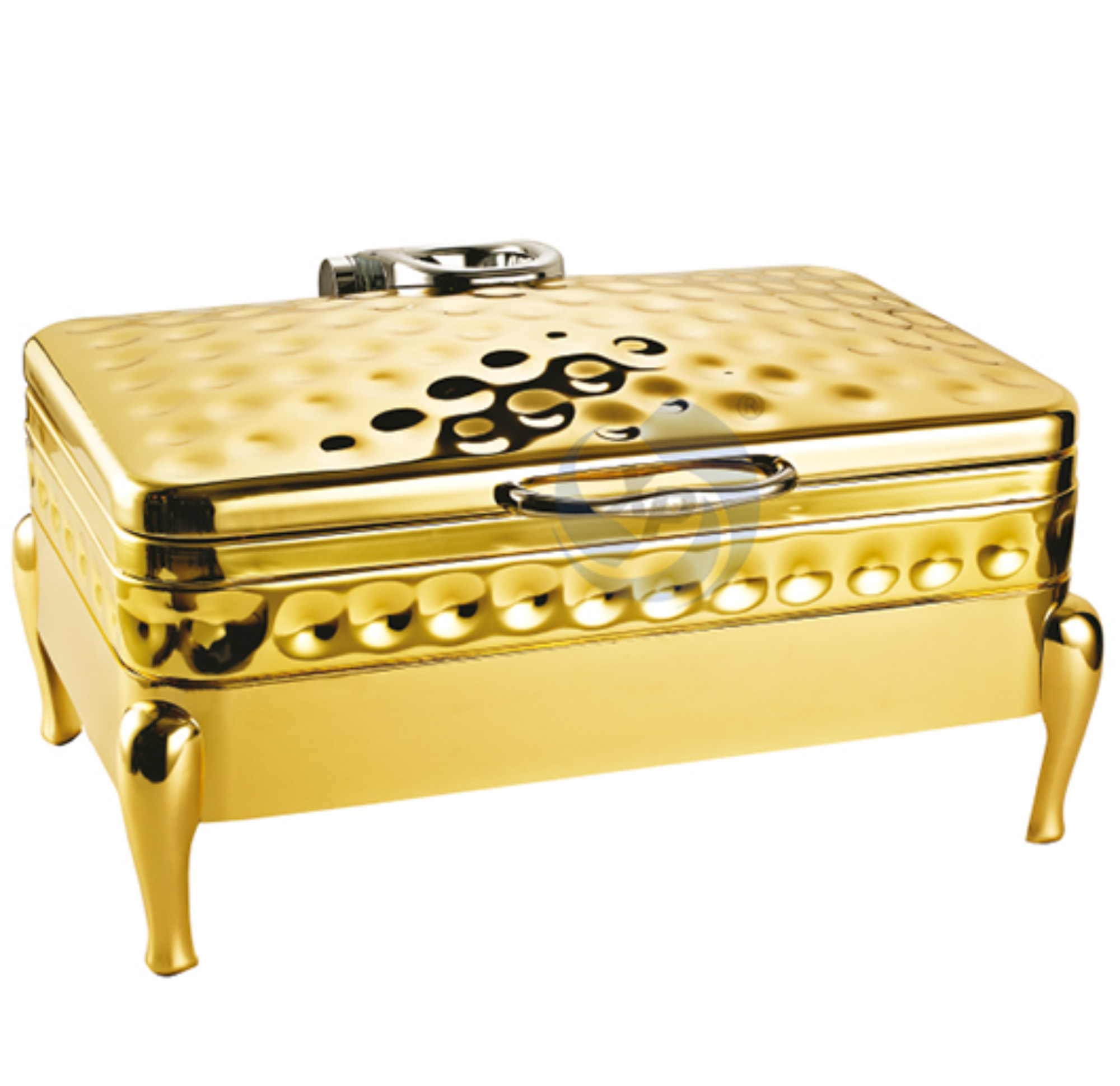 XINGPAI Restaurant Catering Equipment Luxury Gold Chafing Dish Buffet Set Hammered Chaffing Dish With Stainless Steel Lid