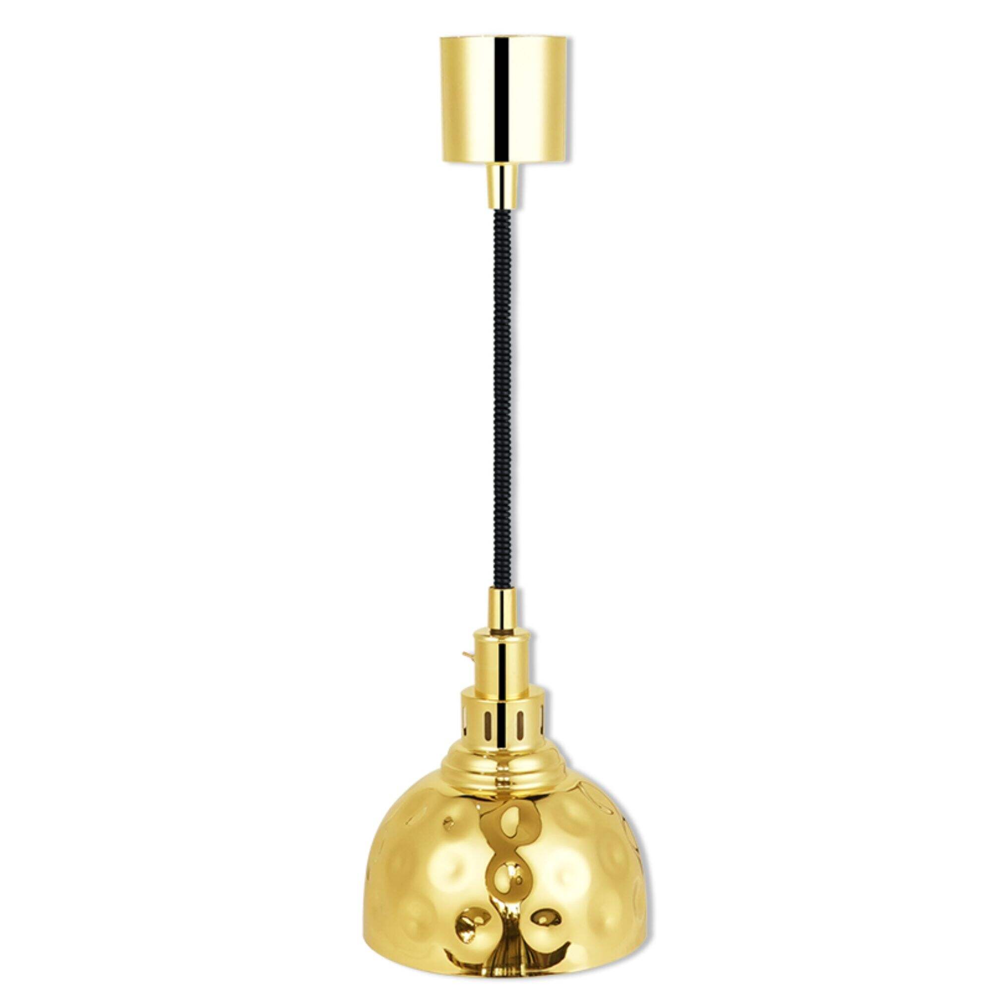 XINGPAI Good Quality Factory Directly Commercial Gold Stainless Steel Hammered Food Warmer Lamp