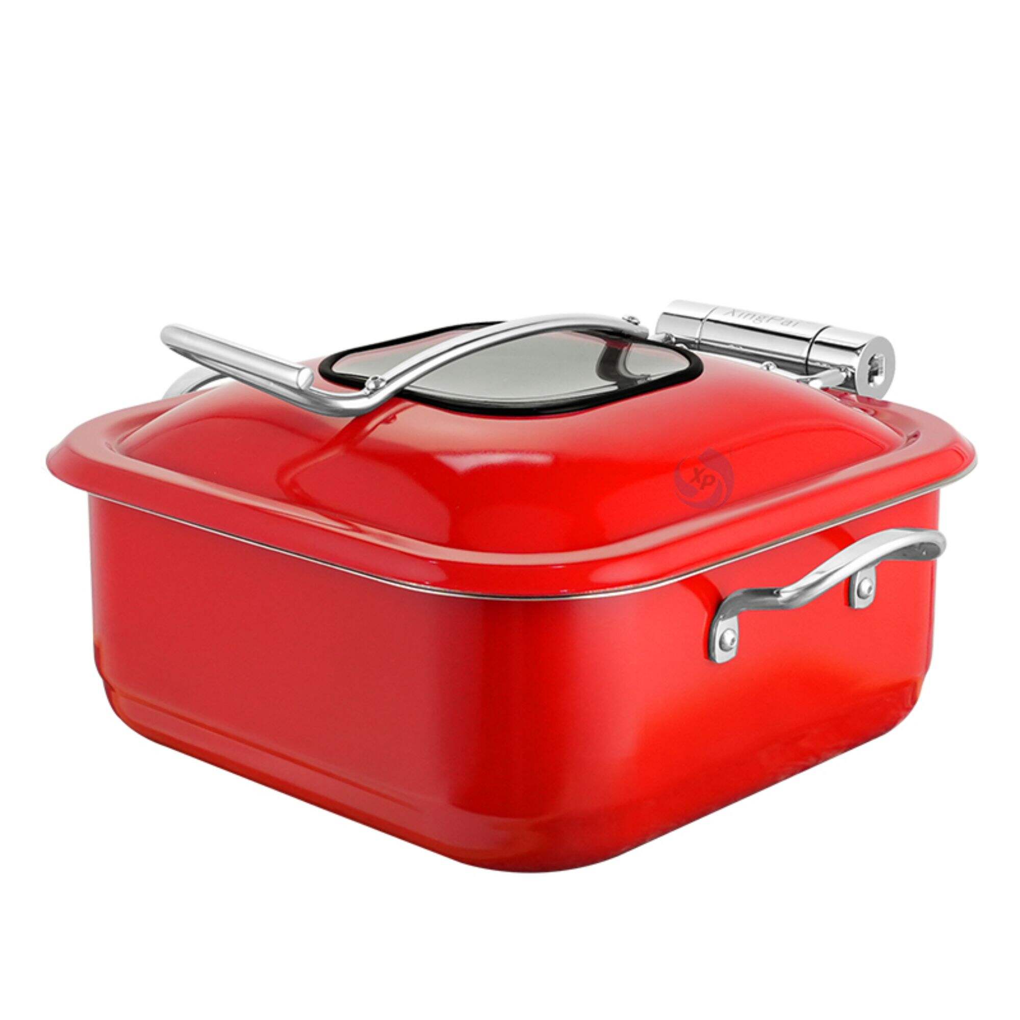 XINGPAI Other Hotel & Restaurant Supplies Red Mini Chafing Dish Square Buffet Stainless Steel Food Warmer For Catering