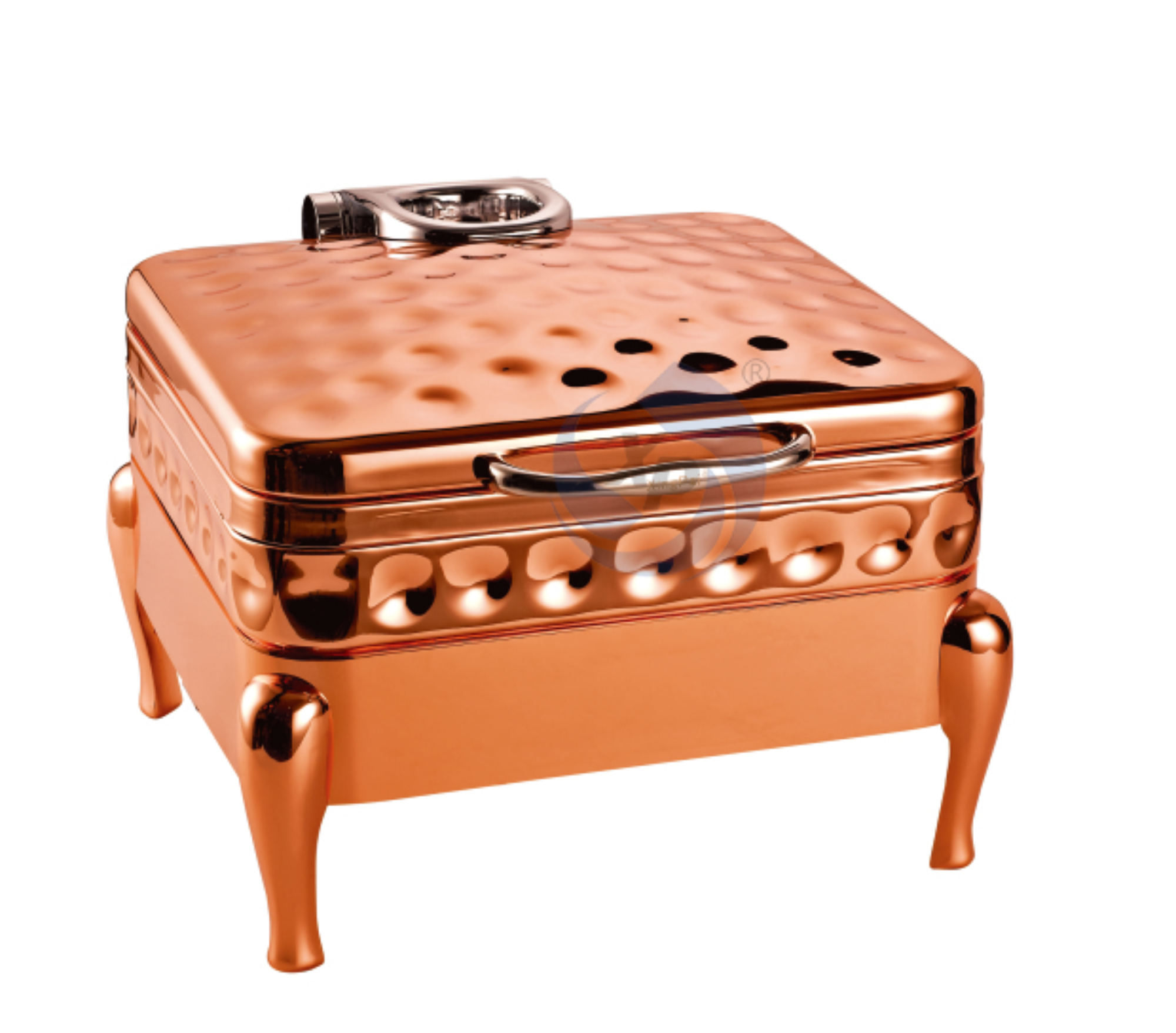 XINGPAI Buffet Supplies Royal Luxury 6L Buffet Stove Rose Gold Food Warmer Hydraulic Chaffing Dishes For Sale