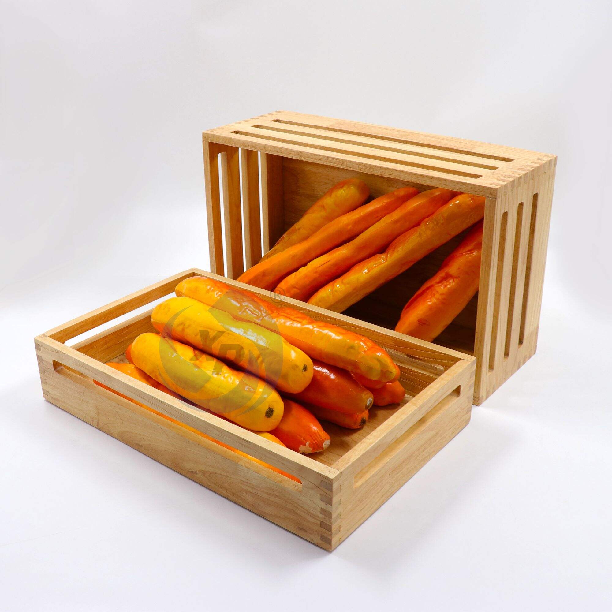 XINGPAI High Quality Bamboo Fruit Basket, 3 Tier Fruit Bowl For Kitchen Countertop, Large Capacity Vegetable Storage Stand