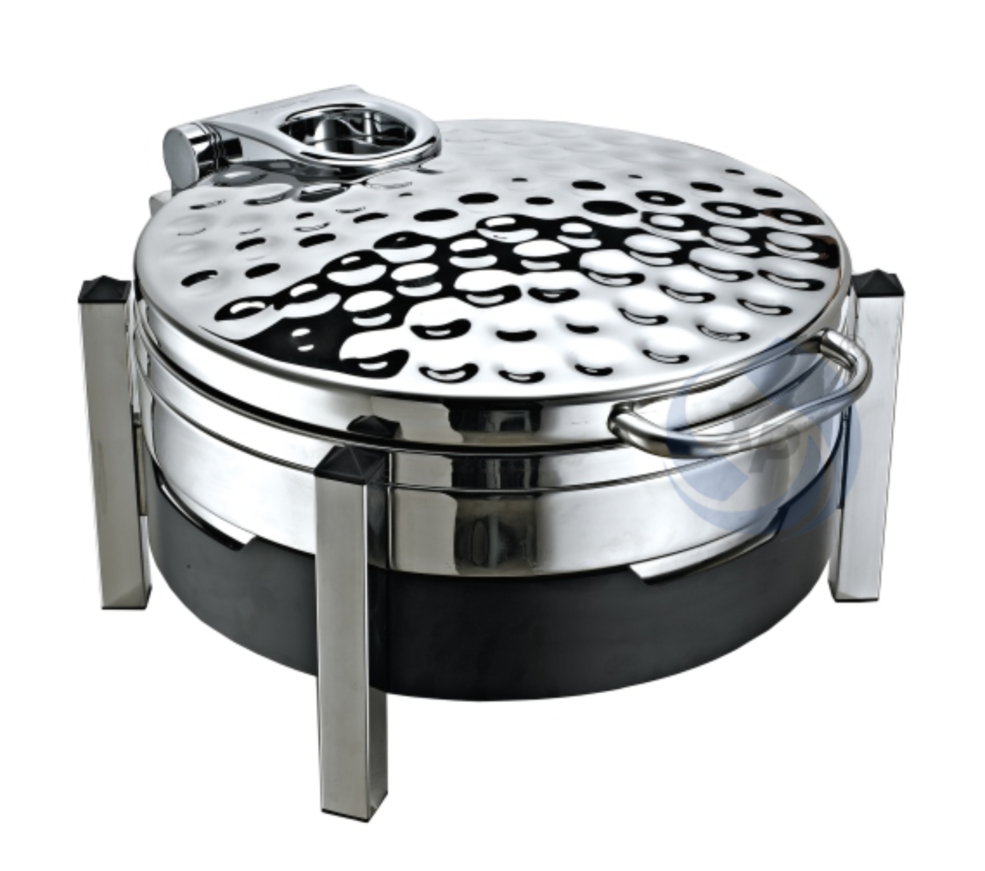 XINGPAI Catering Equipment Buffet Hydraulic Round Chafing Dish 304 Stainless Steel Hammered Chaffing Dish