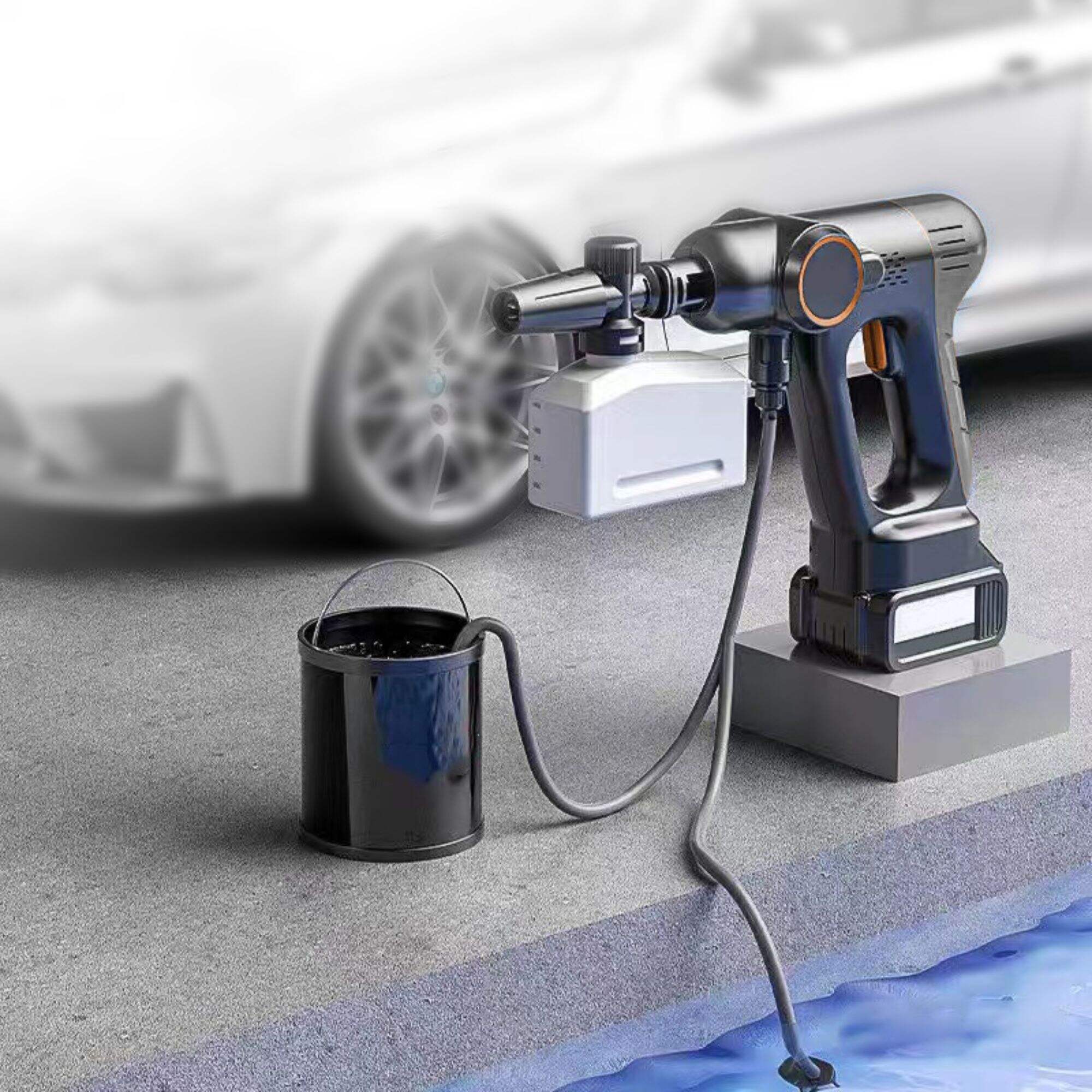 Portable Lithium Battery Snow Foam Gun Car Wash 12V 24V High Pressure Water Gun Wireless Electric Cleaning Car Washer