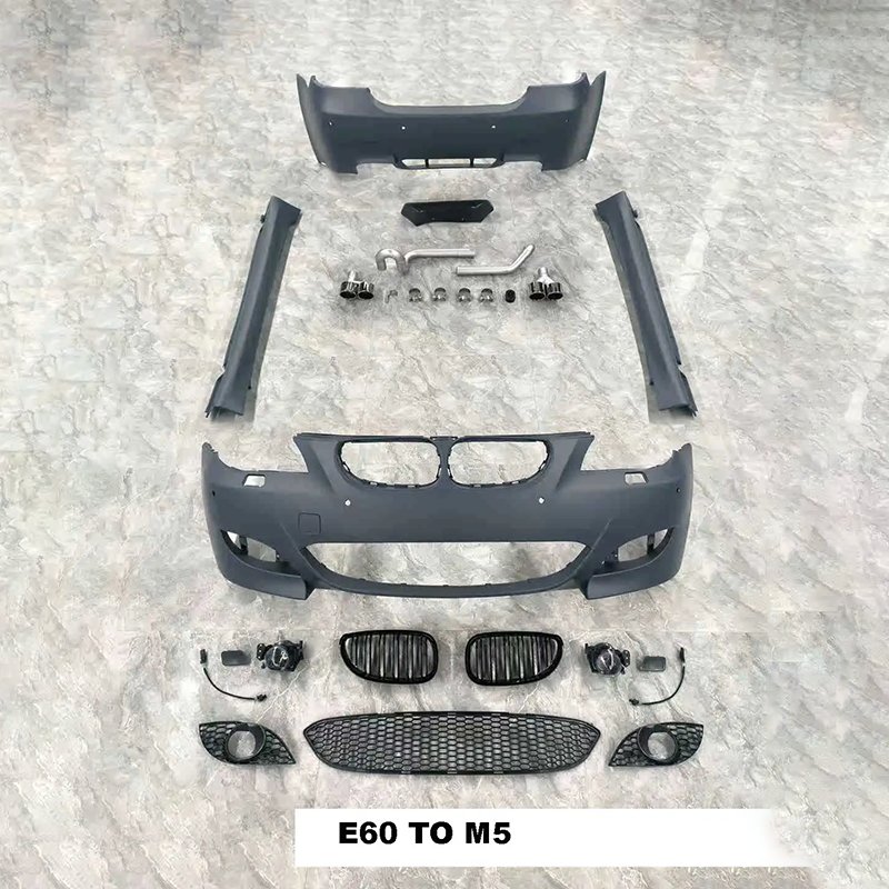 E60 (04-10) Upgrade Full Bodykit Kit Front Bumper Surround Grill Cover for BMW M5 E60 E46 5 Series 550I 525 535D