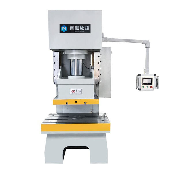 Easily punch holes in thick materials with hydraulic power.