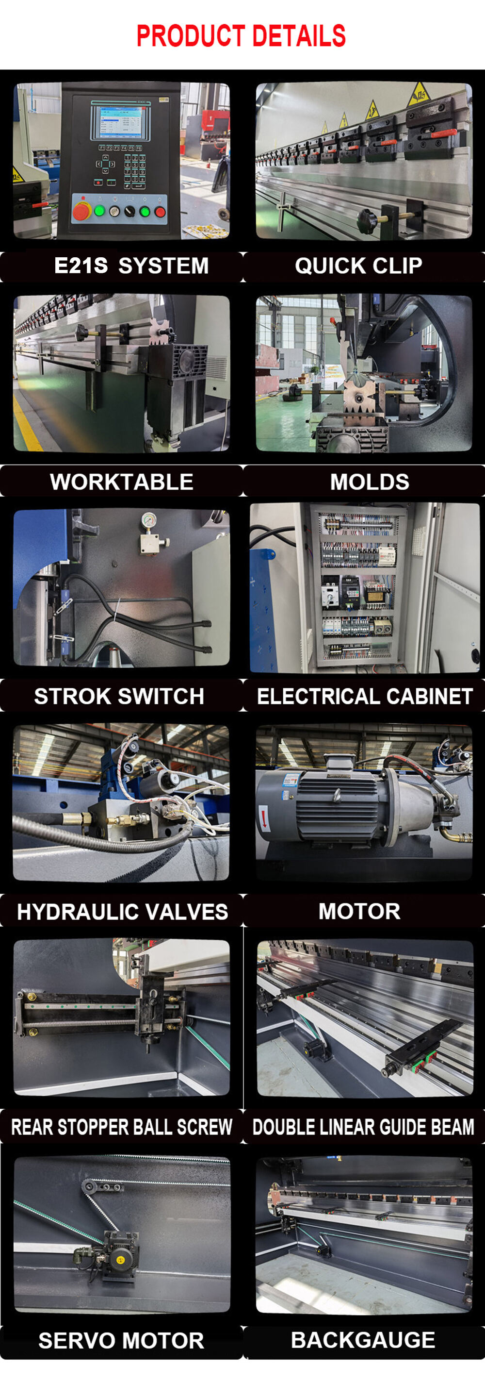 hydraulic bending machine 400T3200 with simple control system details