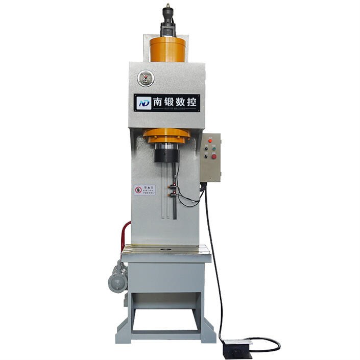 100-ton C-frame hydraulic straightening press