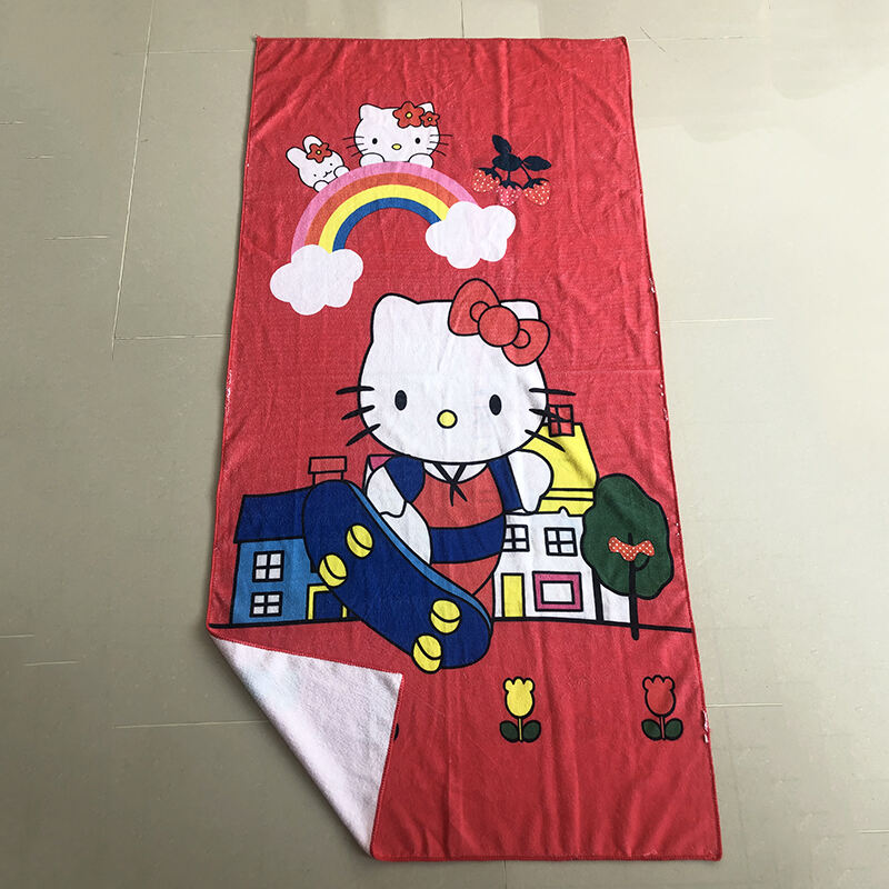 USA Popular Beach Chair Towel Printed Logo Microfiber Retangle Beach Towel Sand Free manufacture