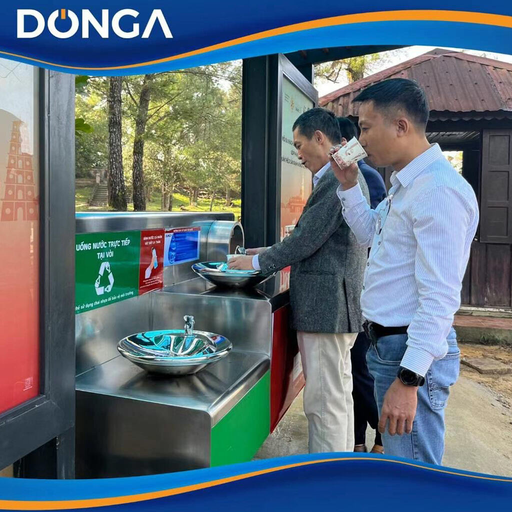 Convenient drinking water station in Vietnam villa area