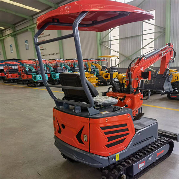 Mini excavators in action