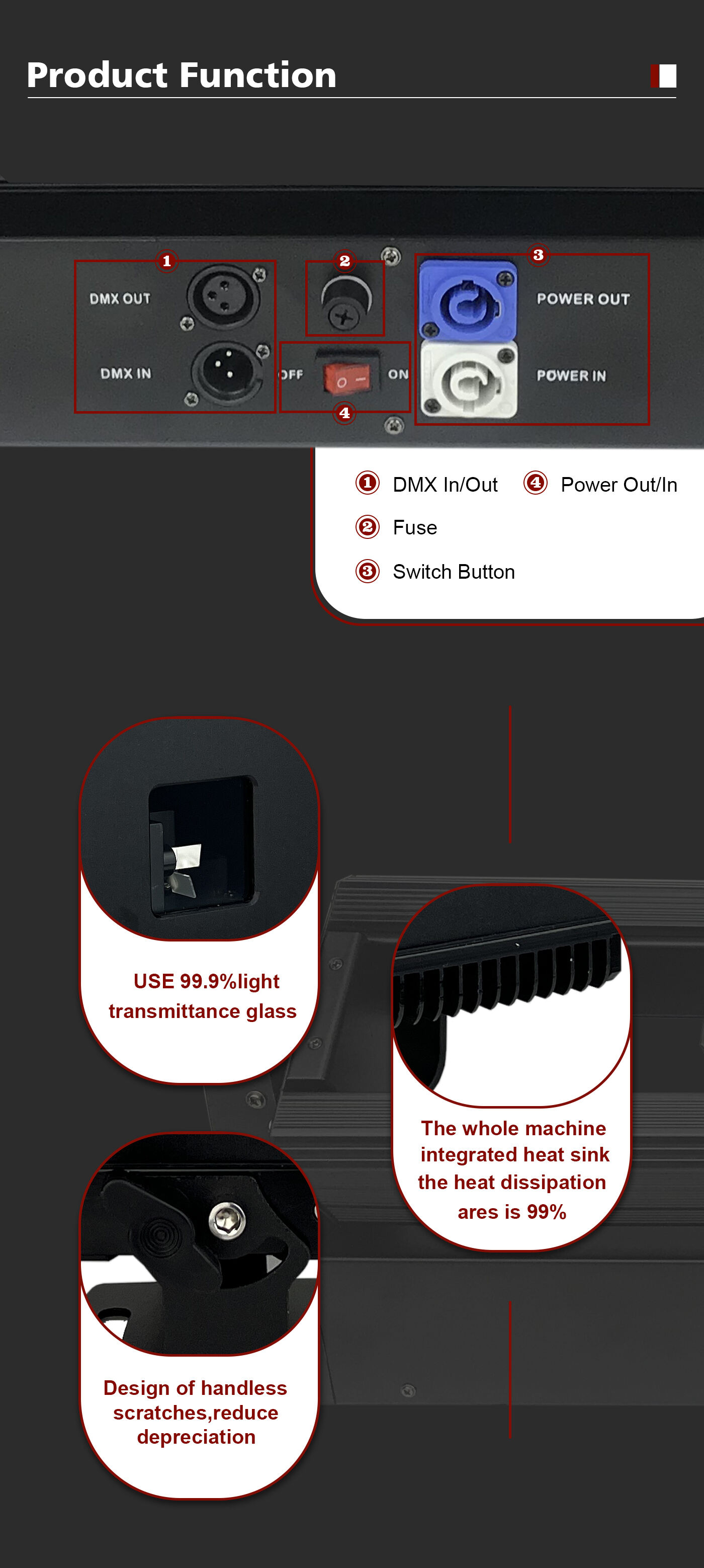 Laser couleur L6 à 6 yeux + 6 matrices LED RVB, usine de lumière laser