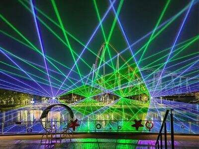 Promienie laserowe o szybkości skanowania 30 kpps do dynamicznych efektów scenicznych i koncertowych