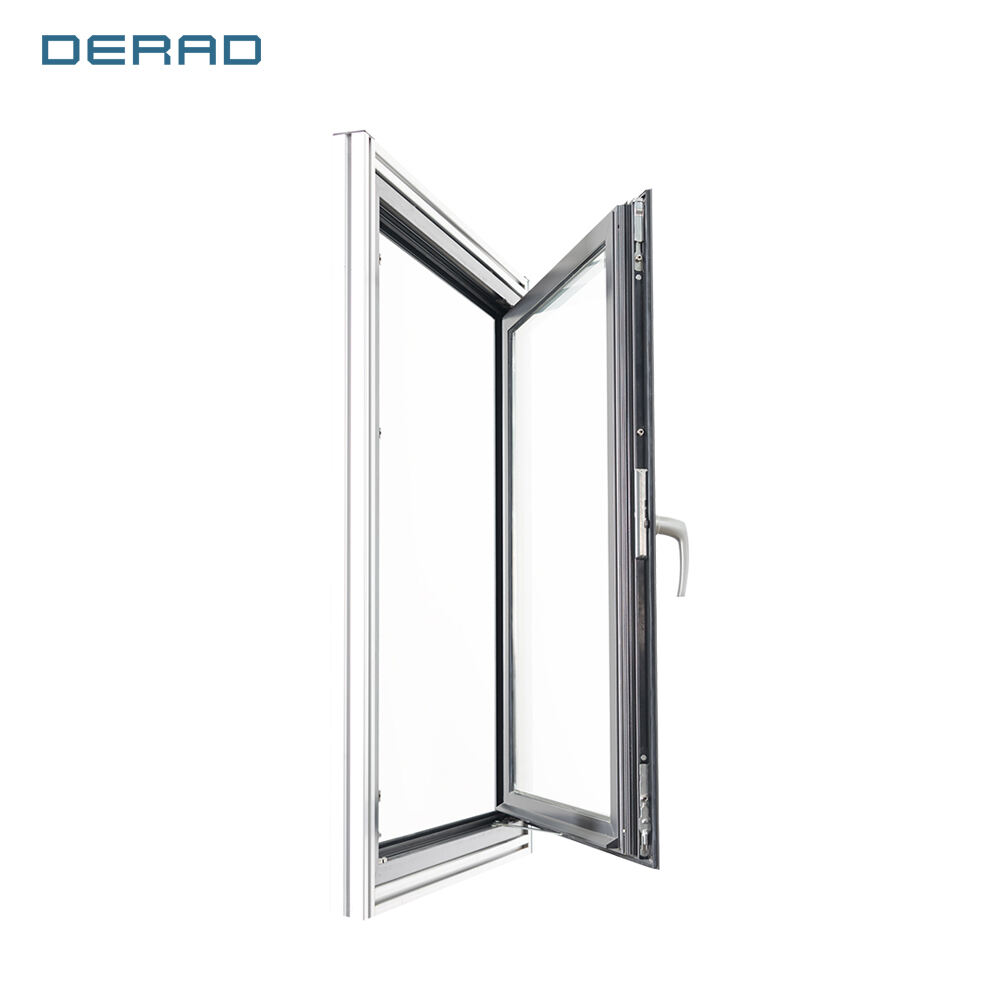 Apartment window tilt and turn accessories aluminum alloy turn tilt windows with German hardware Customized size factory