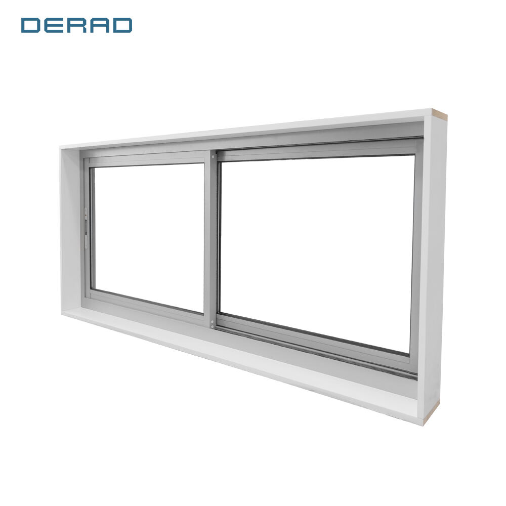 Kitchen bathroom sliding windows with tempered glass grey sliding aluminum windows custom size for residential house windows details