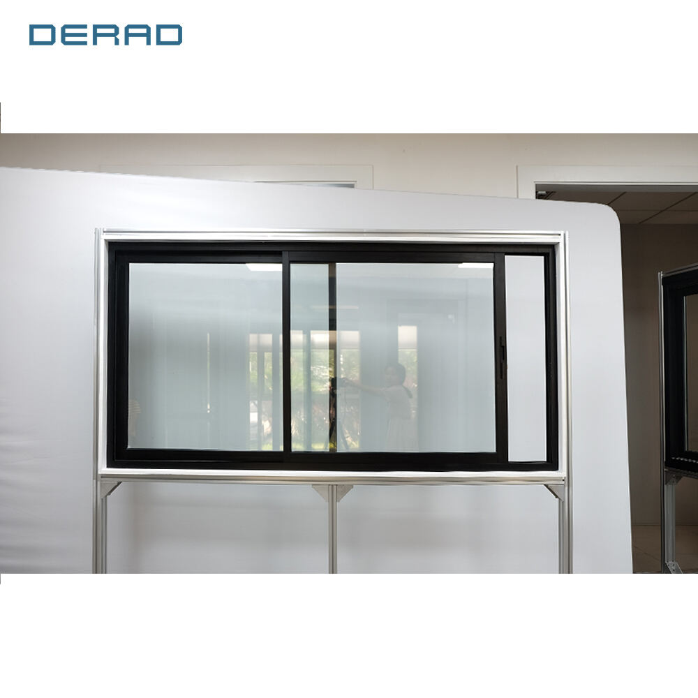 Double glazed sliding window 1.5MM thickness aluminum frame sliding windows apartment kitchen Laundry glass windows manufacture