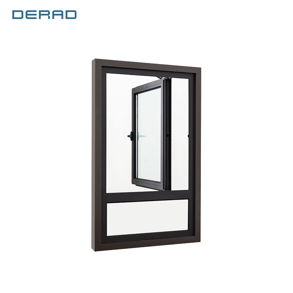 Garden house windows grey frame aluminium window casement windows with thermal break low-E powder coated glass for kitchen details