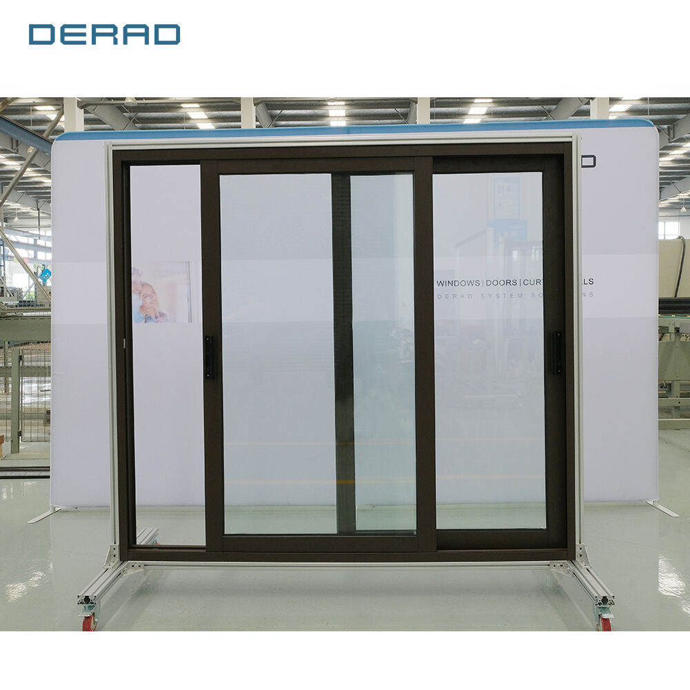 Powder coated aluminium sliding door flexibility aluminium profile for double glazing patio balcony kitchen sliding door details