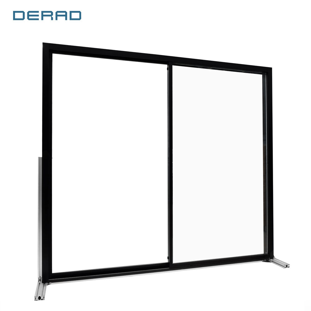 Modern glass balcony patio door slim aluminum frame sliding doors for hotel office apartment doors details