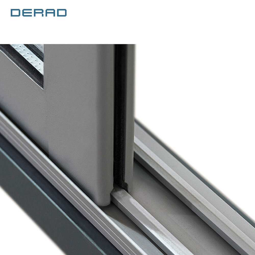 Grey color personalized customization anti theft insect control window aluminum sliding window with hardware seal brush supplier