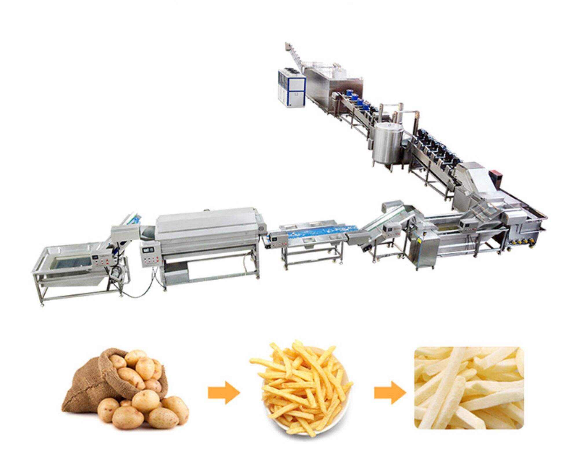 French Fries Processing Solution Water Cutting Knife