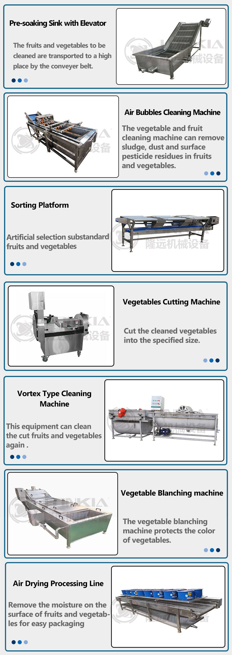 LONKIA Baby Spinach Lettuce Cabbage Fruit And Salad Leafy Vegetables Processing Packing Production Line supplier