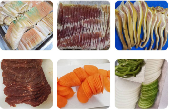 Frozen Meat Slicer Bacon Making Automatic Cutting Machine supplier