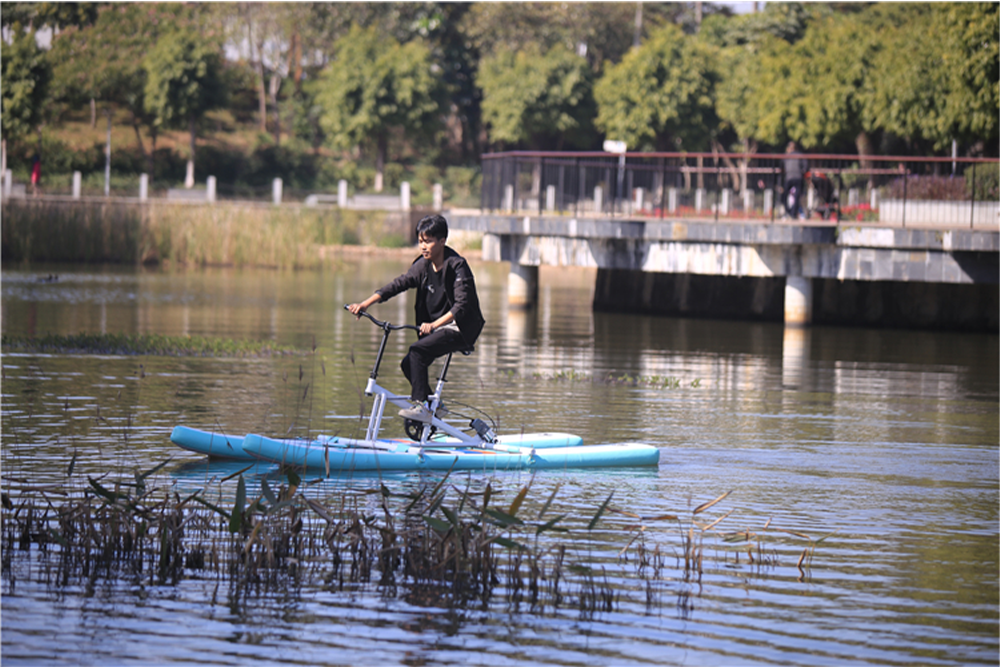 New Arrival Floating Bicycle Pedal Sup Board Dropshipping Inflatable Water Bike manufacture