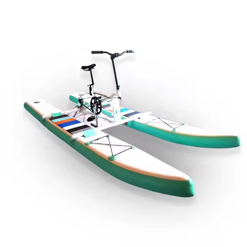 Nieuwe aankomst zwevende fiets pedaal sup board dropshipping opblaasbare waterfiets