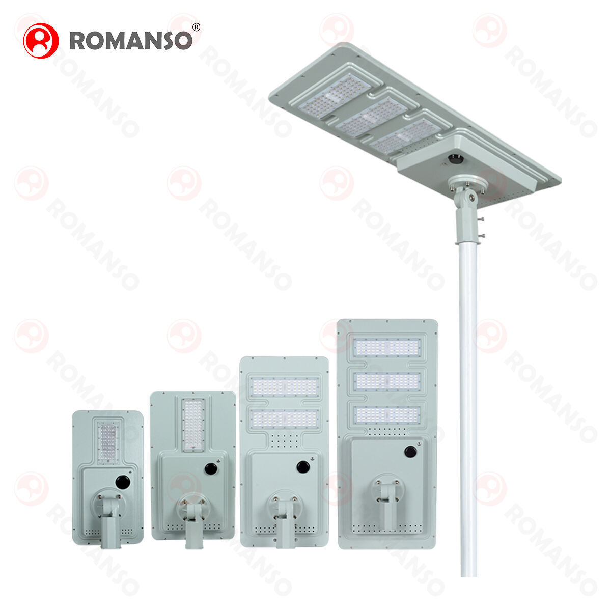 Romanso's IP65 Waterproof Solar Road Lights: High Lumen Output of 160lm/w with 20w and 30w Options - Durable and Efficient for Illuminating Roads and Pathways in All Weather Conditions.