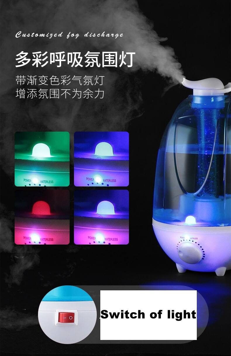 4l Ultrasonic Automatic Shutdown Adjustable Power Aroma Essential Oil Evaporative Aromatherapy Air Humidifier Purifier supplier