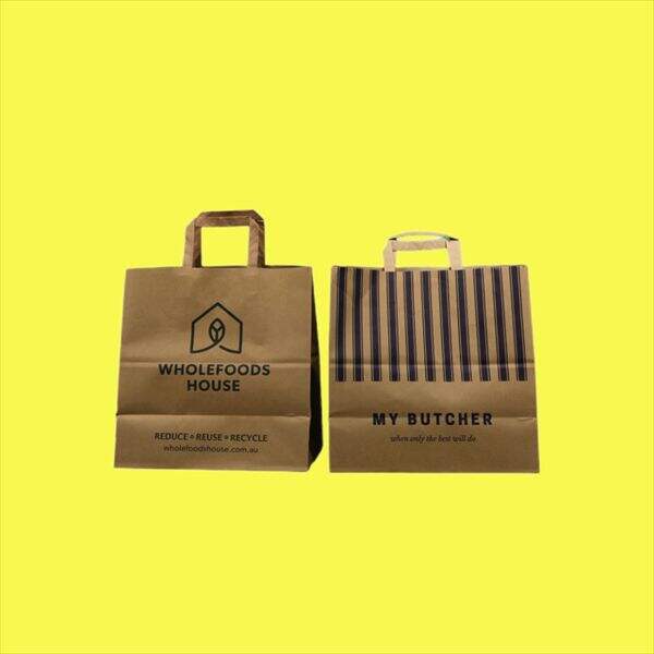 Durable Recycled Paper Bags with Sturdy Handles