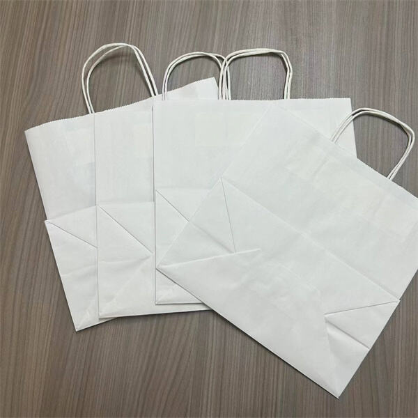 White Paper Bags With Handles Service and Quality