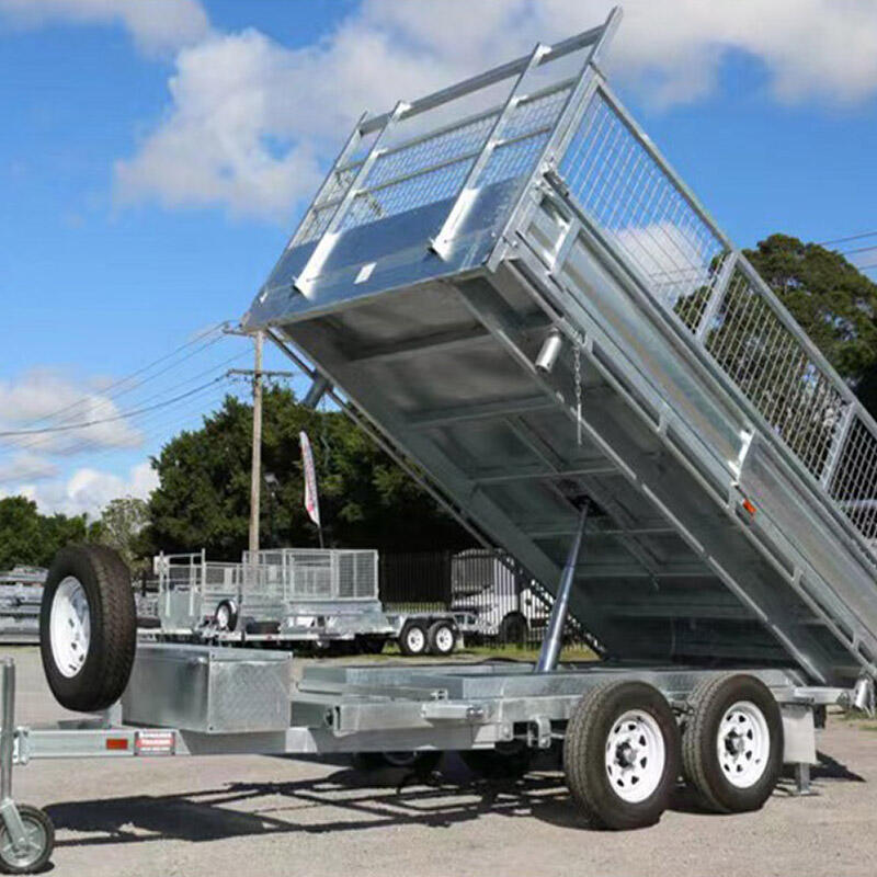 3WAYS 3.5T Flat Top Hydraulic tipping trailer 10X6 (MOQ 5)