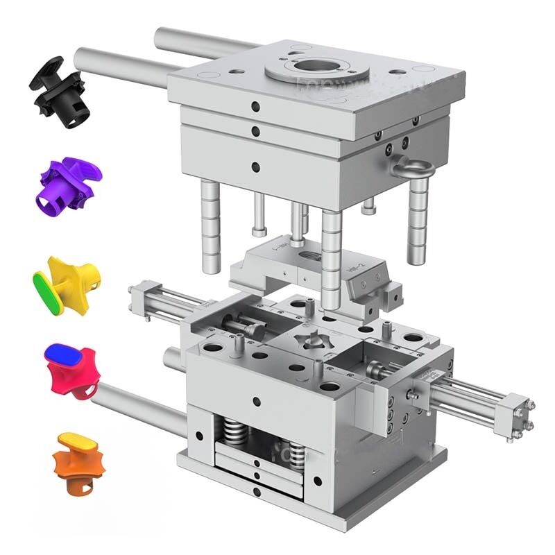OEM ODM ABS Plastic Parts Making Molding Multi Colored Moulding Moulded Two Shot Double Color Injection Mold