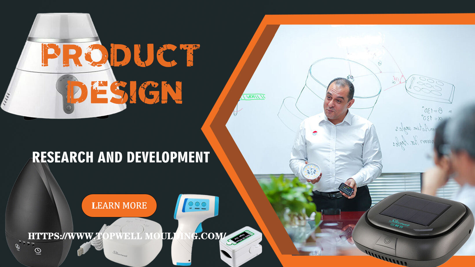 Pesquisa e Desenvolvimento; Designers da Shenzhen Topwell Technology Co., Ltd visualizam as necessidades dos usuários;