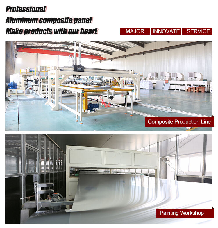 İnşaat Duvar Kaplama Dekoratif Alüminyum Kompozit Panel 4mm ACP üretimi