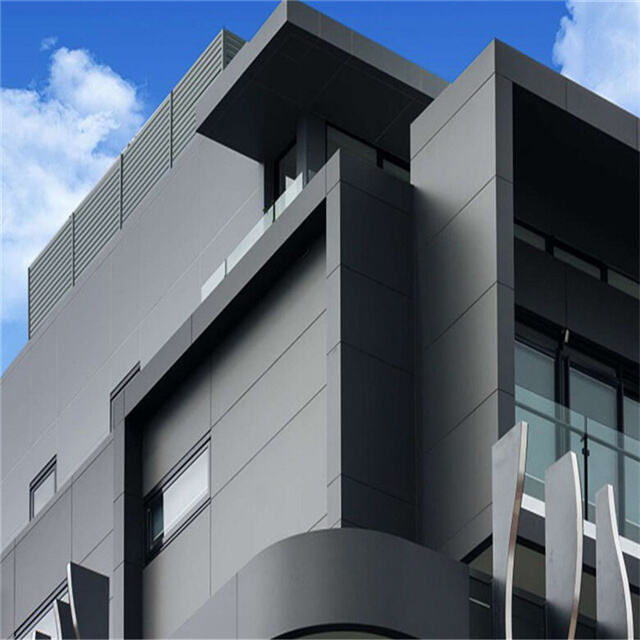 Painel composto de metal de alumínio preto fosco do revestimento da parede da folha de Acm para detalhes das fachadas