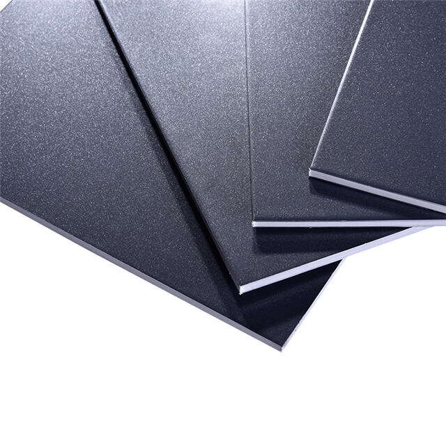 Matte Black Acm Sheet Wall Cladding Aluminum Metal Composite Panel For Facades manufacture