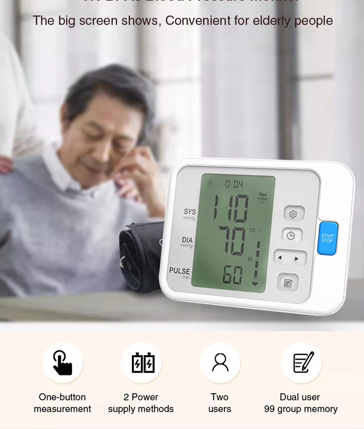 Automatic Electronic Upper Arm Blood Pressure Monitor Digital BP Testing Machine Manufacturer Blood Pressure Monitoring Device details