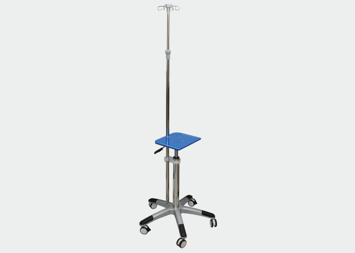 Durable 304 Stainless Steel Infusion Pole IV Drip Stand for Hospital Bed with Pallets Strong and Long-Lasting Material manufacture