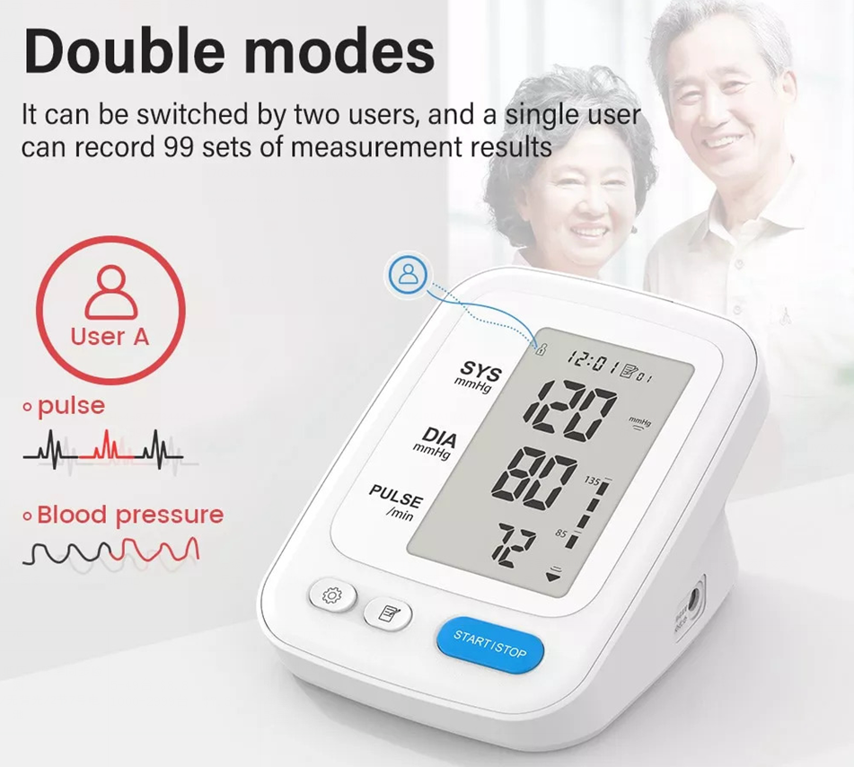 Customization Portable Led Display Auto Machine Digital Professional Blood Pressure Monitors Meters For Home Use supplier