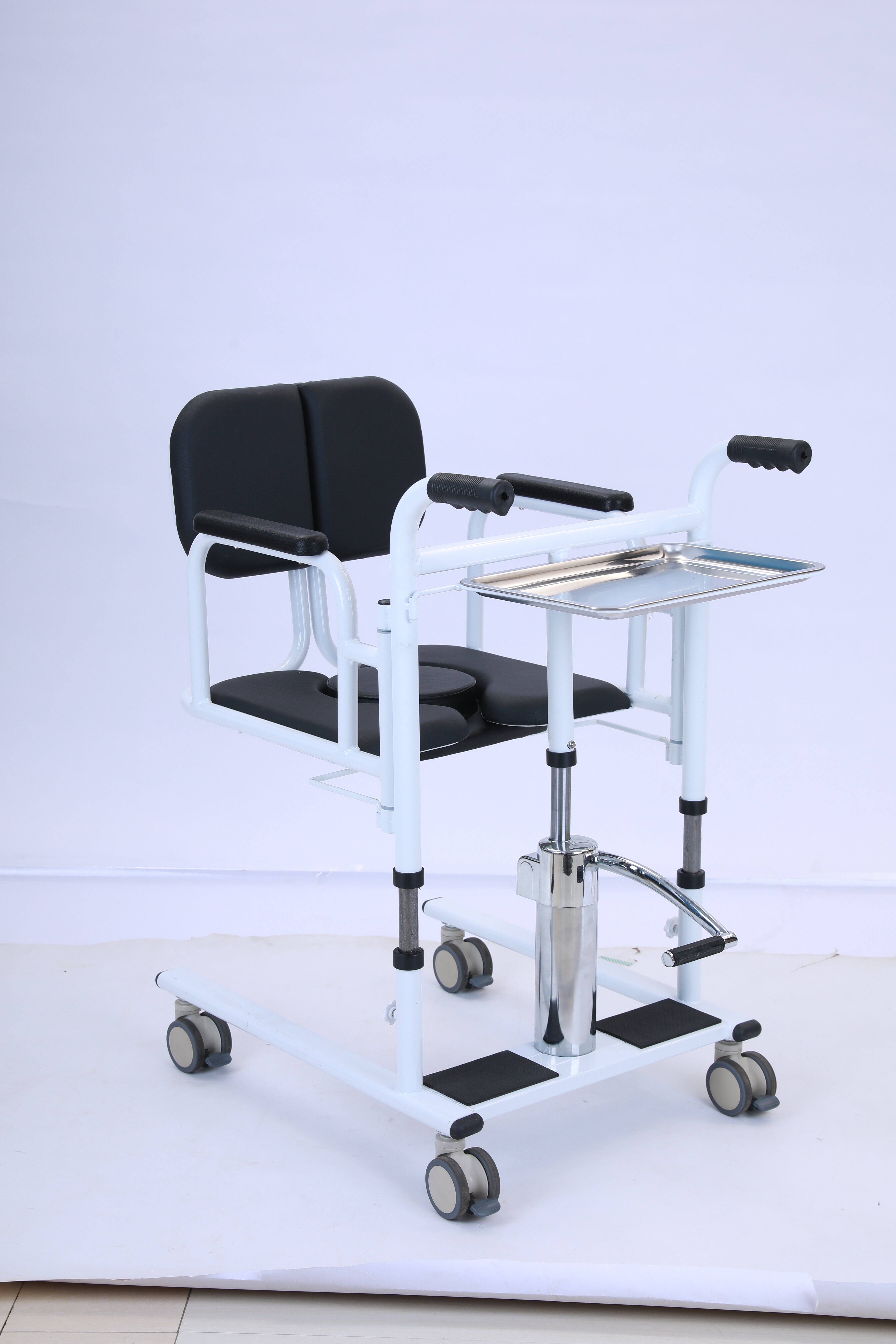 High Quality Manual Lift Hydraulic Safety Chair for Elderly Paralyzed Lift Chair with Toilet features Bathroom Equipment factory