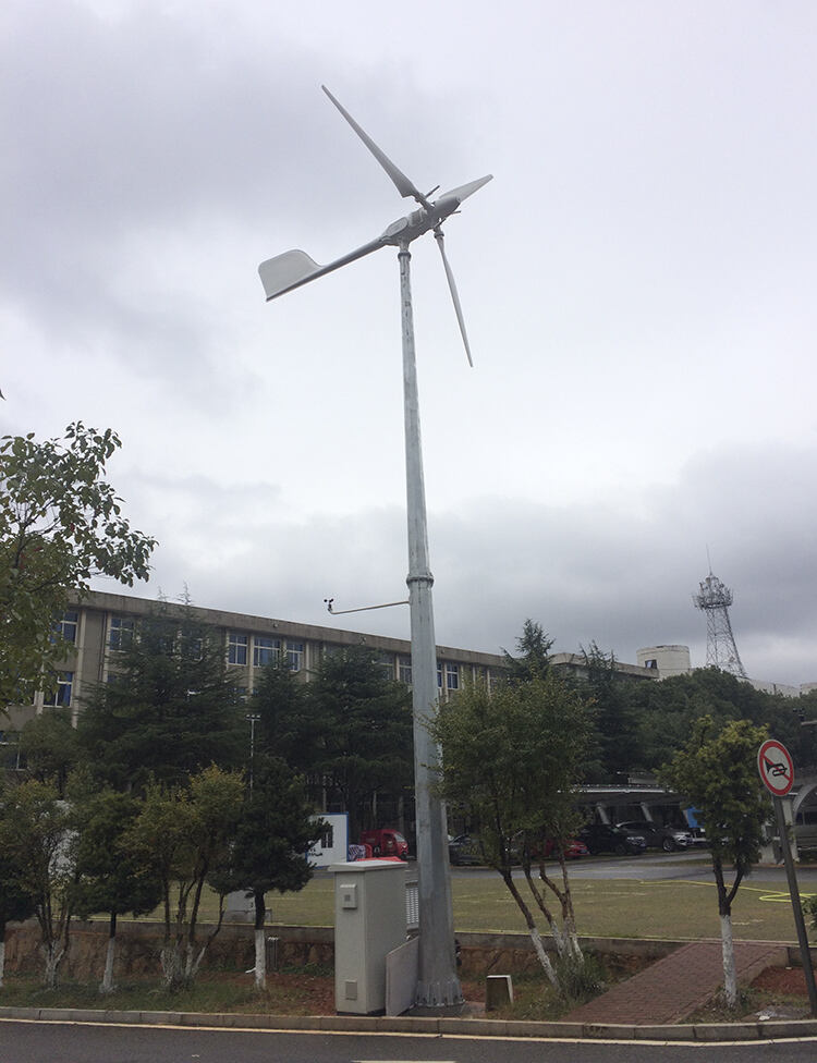horizontal axis pitch control 5kw small wind mill turbine-4