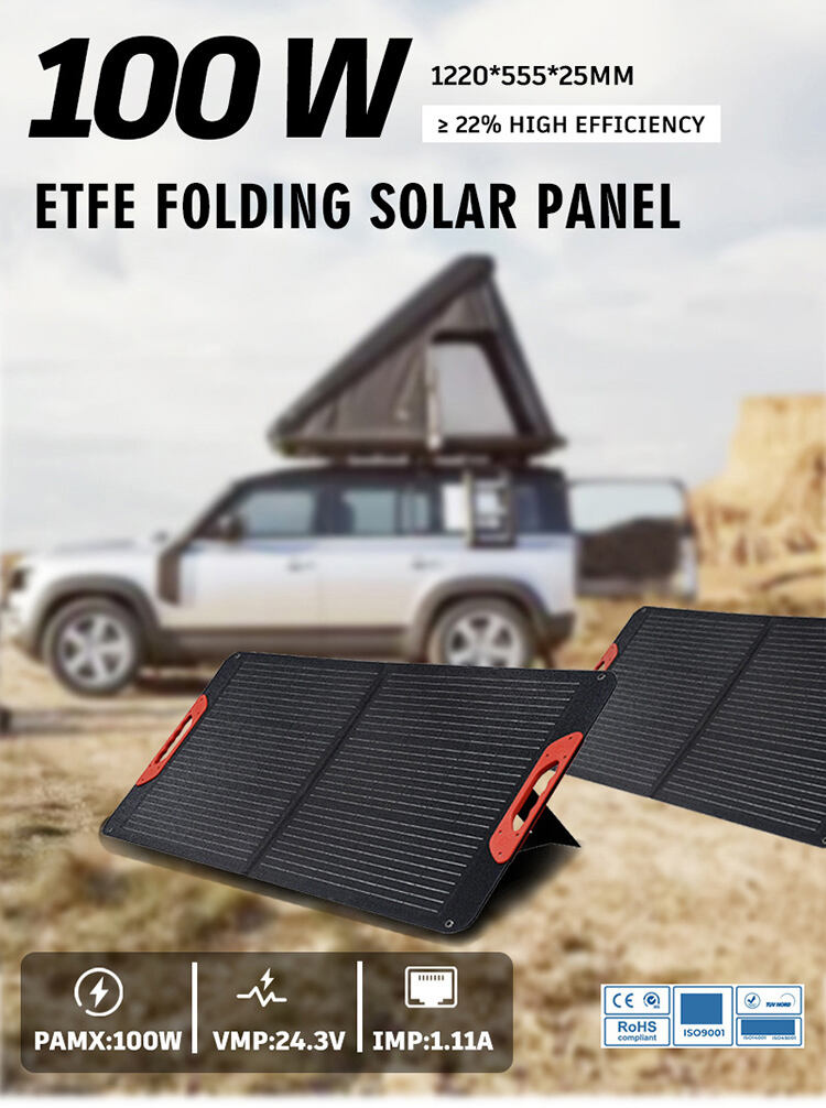100W Outdoor Solar Panel Portable Foldable Solar Panels manufacture