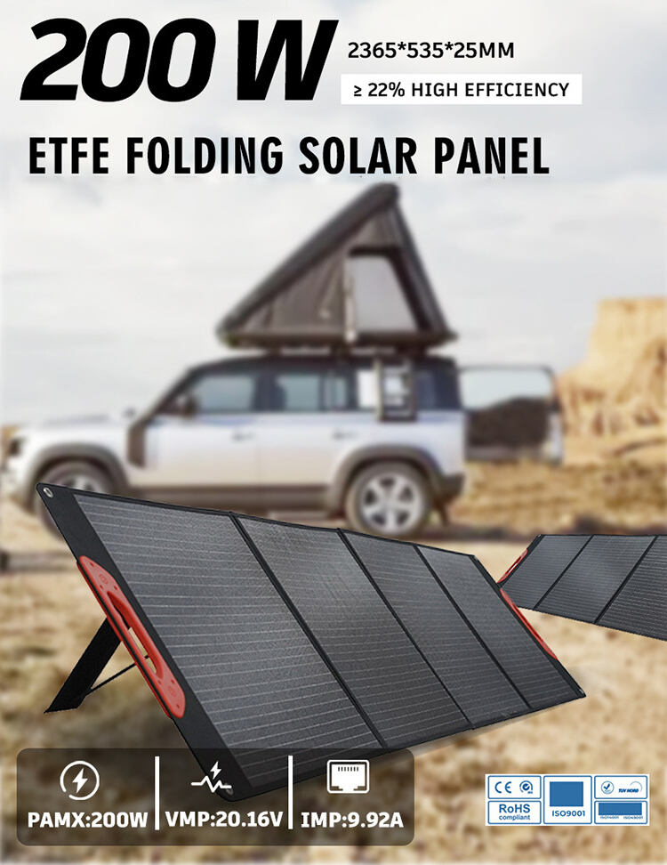 Portable 200w folding bag Mono Folding Solar Panels factory