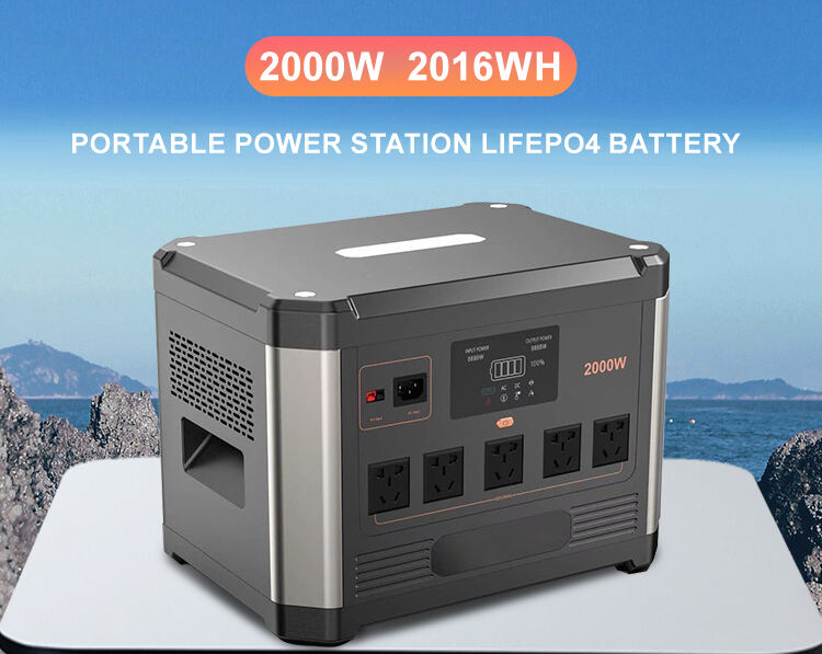 2000W Outdoor Rechargeable Solar Portable Power Station manufacture