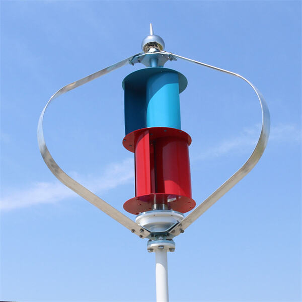 Going green with a vertical wind turbine generator.