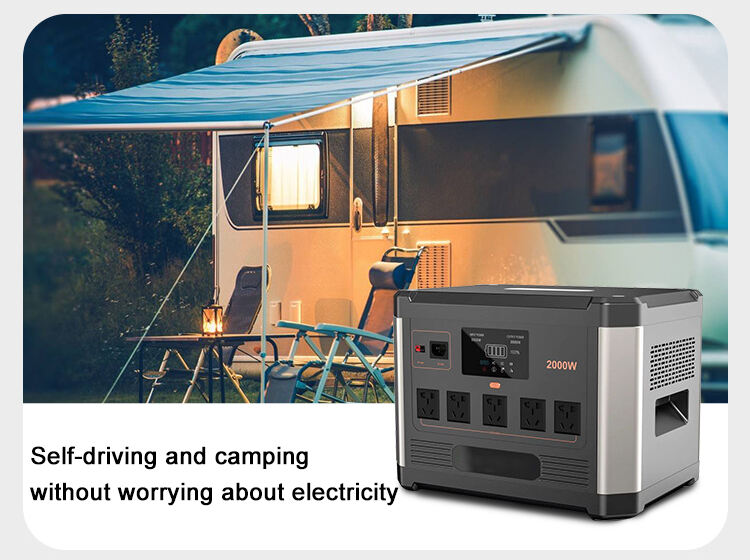 2000W Outdoor Rechargeable Solar Portable Power Station supplier