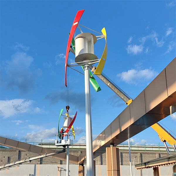 Vertikale Windräder für städtische Gebiete