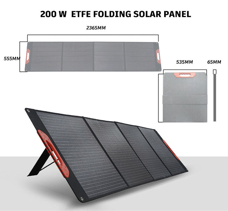 Portable 200w folding bag Mono Folding Solar Panels details